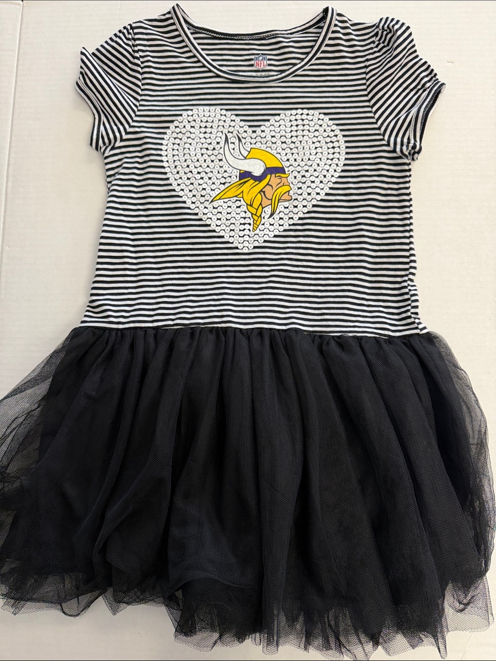 Minnesota Vikings Tutu Cheerleader Dress Sequins 6